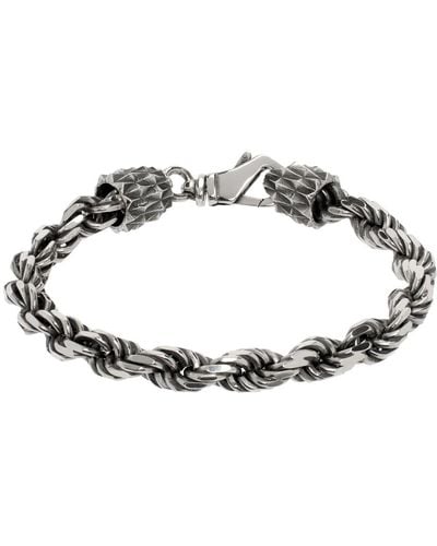 Emanuele Bicocchi Large Rope Chain Bracelet - Black
