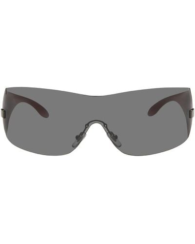 Versace Wraparound Sunglasses - Grey