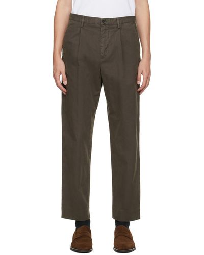 PS by Paul Smith Grey Pleated Pants - Black