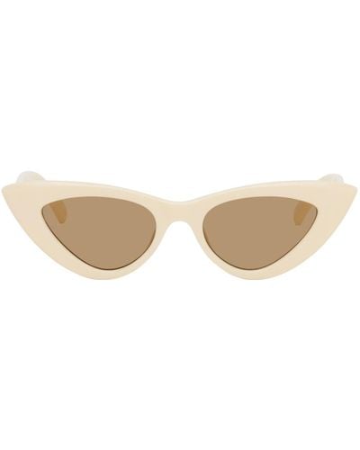 Le Specs Off-white Hypnosis Sunglasses - Black
