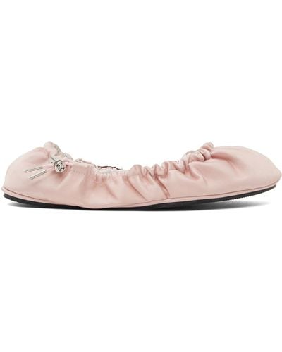 Rombaut Pink Aura Ballerina Flats - Black