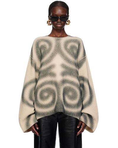 Nanushka Beige & Gray Maura Sweater - Natural