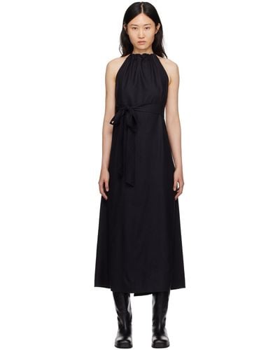 Baserange Trope Apron Maxi Dress - Black