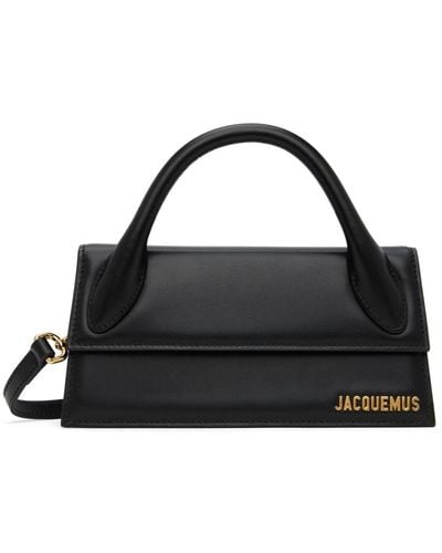 Jacquemus Leather Le Chiquito Long Top-handle Bag - Black