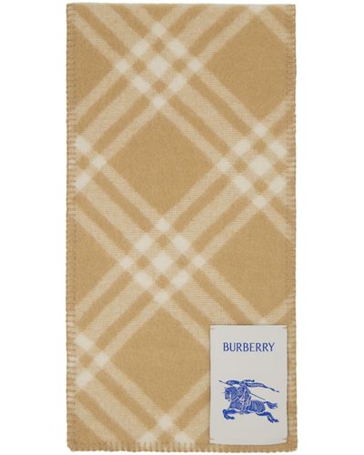 Burberry Écharpe en laine à carreaux - Neutre