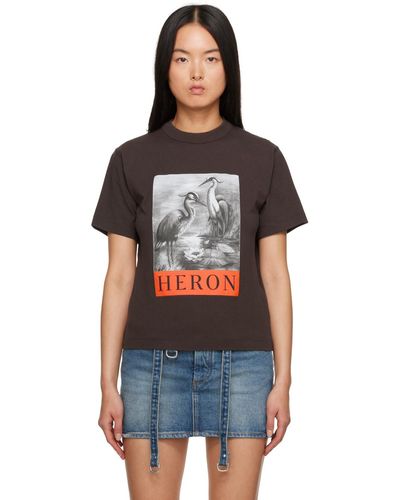 Heron Preston T-shirt 'heron' brun - Noir
