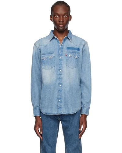 Levi's Sawtooth Relaxed Fit Western Shirt - Blue