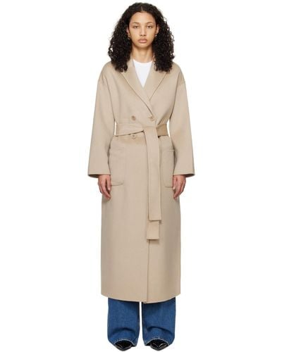 Anine Bing Taupe Dylan Coat - Brown