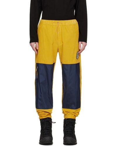 Moncler Yellow Colorblock Lounge Trousers
