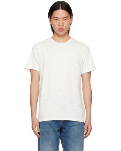Rag & Bone Ragbone t-shirt blanc en coton flammé