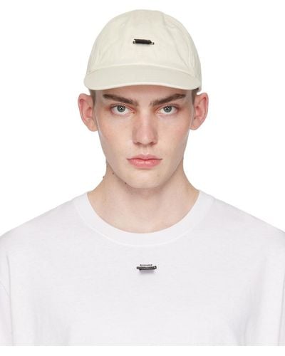 Doublet Off- Sd Card Embroidery Cap - White