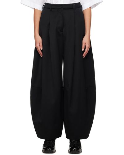 Simone Rocha Pantalon ample noir