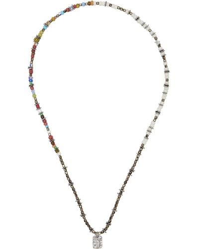 Paul Smith Multicolour Mixed Bead Necklace - Black