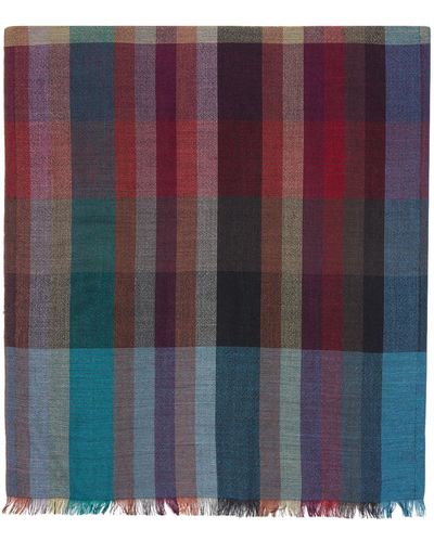 Paul Smith Multicolour Signature Clash Scarf - Blue