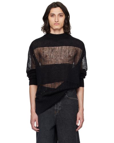 VAQUERA Semi-Sheer Sweater - Black