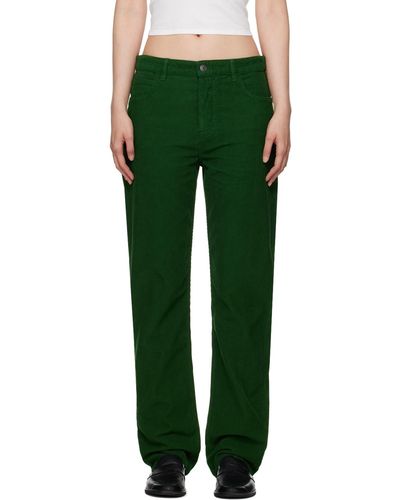 The Row Pantalon carlind vert