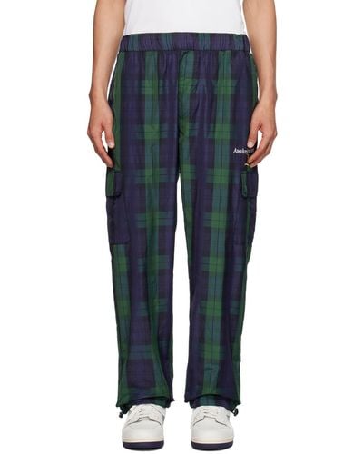 Tommy Hilfiger Green & Navy Awake Ny Edition Cargo Trousers - Blue