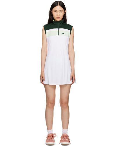 Lacoste White & Green Minidress & Shorts Set - Black