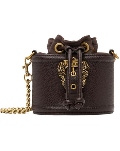 Versace Jeans Couture Brown Drawstring Bag - Black
