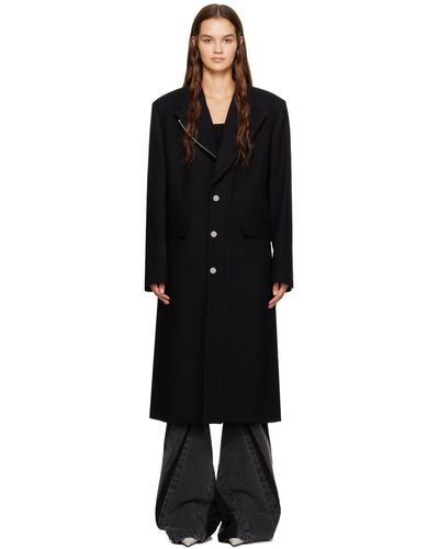 Dion Lee Arrow Lapel Coat - Black