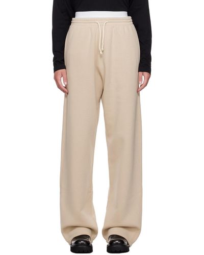 MM6 by Maison Martin Margiela Beige Drawstring Lounge Trousers - Natural