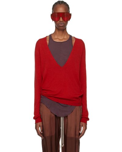 Rick Owens Pull dylan rouge