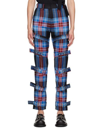 Charles Jeffrey Pin-buckle Trousers - Blue