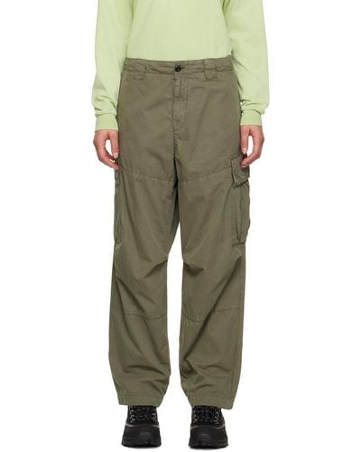 C.P. Company C.p. Company Grey Patch Pocket Trousers - Green
