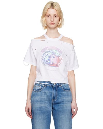 Stella McCartney White Distressed T-shirt