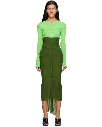 TALIA BYRE Fishtail Maxi Skirt - Green