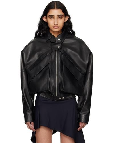 Magda Butrym Vintage Leather Jacket - Black