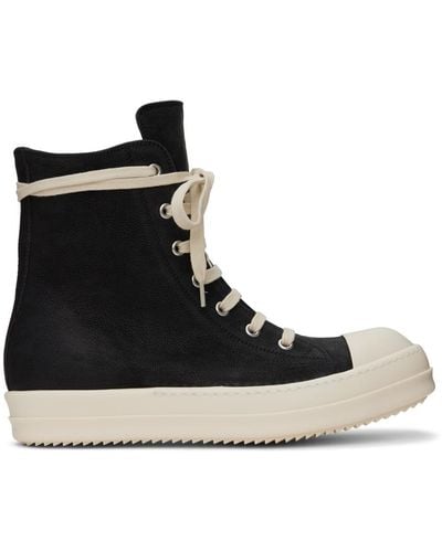Rick Owens Leather High-top Trainers - Black