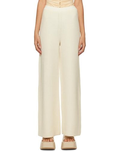 Norba Off- Wide Sport Pants - Natural