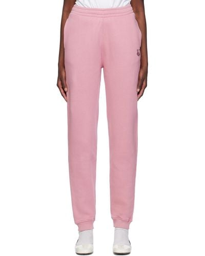 Maison Kitsuné Pink Bold Fox Head Lounge Trousers