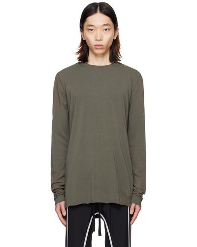Thom Krom T-shirt à manches longues m ts 770 vert - Noir