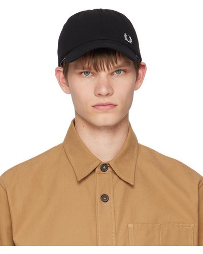 Fred Perry F perry casquette noire - Marron