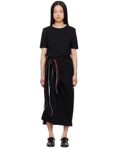 Lemaire Wrap Midi Dress - Black