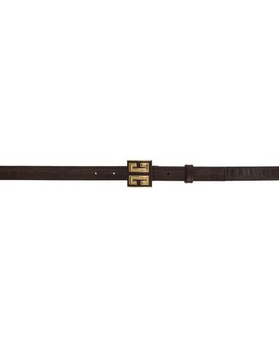 Givenchy Brown 4g Belt - Black
