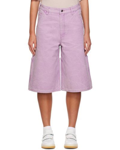 Acne Studios Purple Faded Shorts - Pink