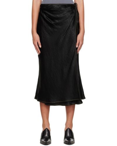 Acne Studios Wrap Midi Skirt - Black