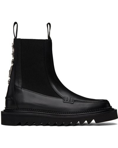 Toga Virilis Leather Chelsea Boots - Black