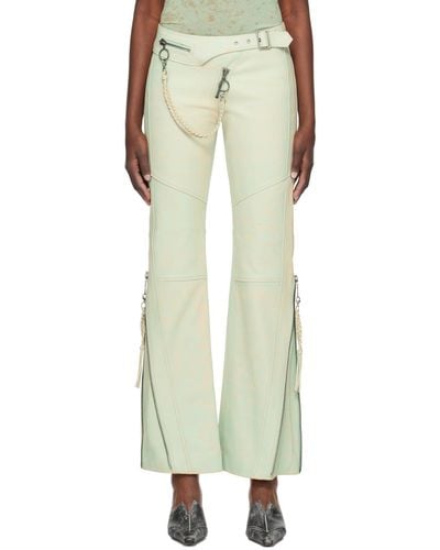KNWLS Nihil Leather Trousers - Natural