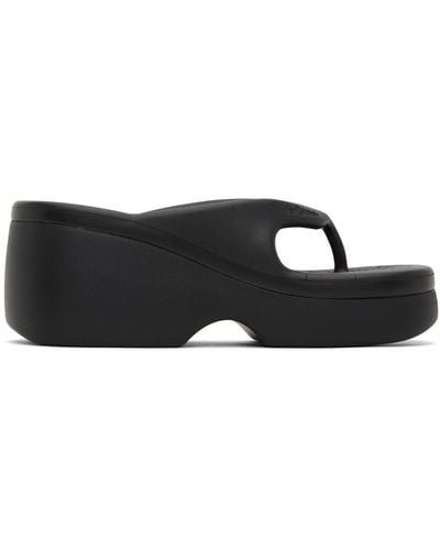 forBitches Platform Flip Flops - Black