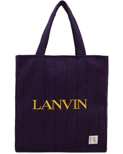 Lanvin Futureエディション &パープル Curb トートバッグ - ブルー