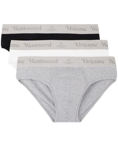Vivienne Westwood Three-pack Multicolor Briefs - White