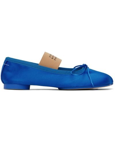 MM6 by Maison Martin Margiela Atomic Satin Ballerina Shoes - Blue