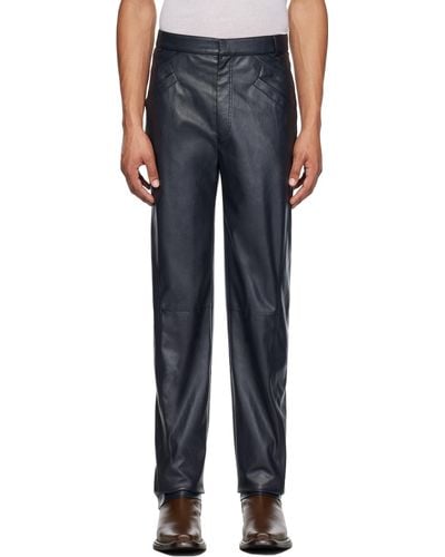 Situationist Yaspis Edition Faux-leather Trousers - Black