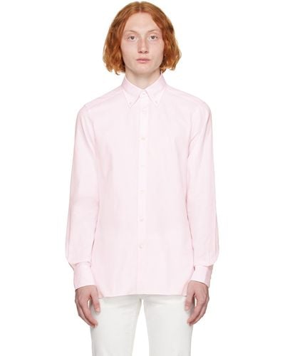 Zegna Pink Button Up Shirt