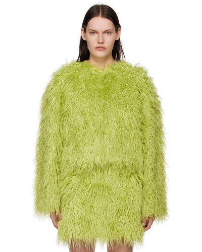 Stine Goya Green Genesis Faux-fur Jacket