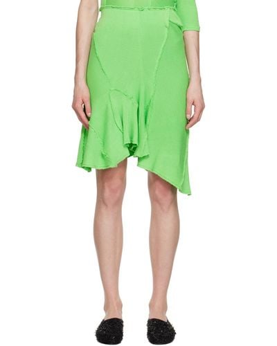 TALIA BYRE Asymmetric Miniskirt - Green